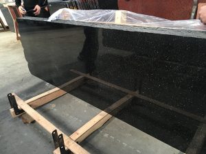 black galaxy granite slab