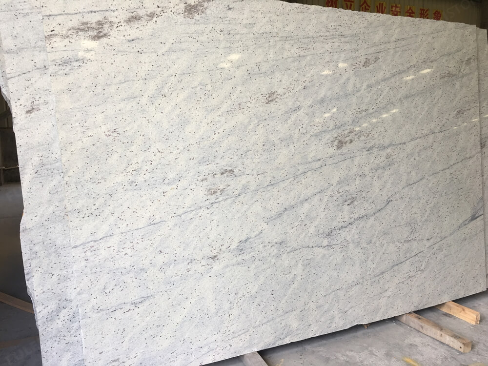 river white granite slab