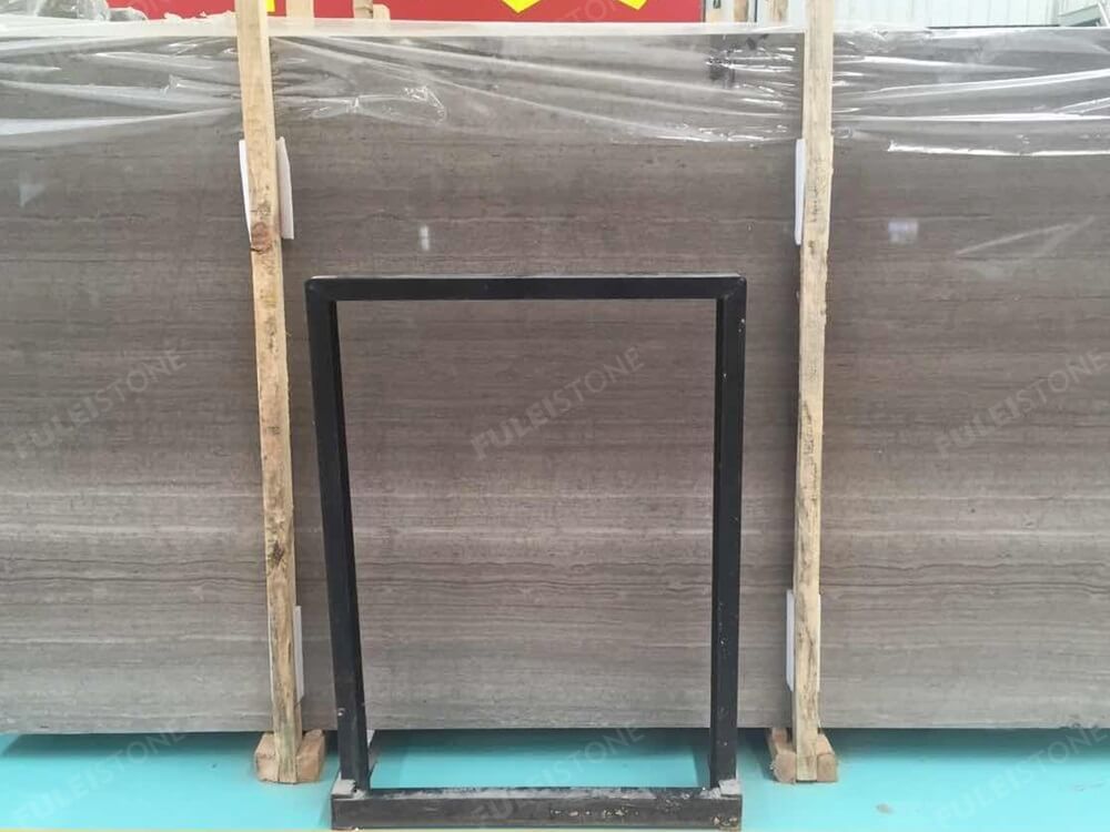 Wooden Grey Marble Slab