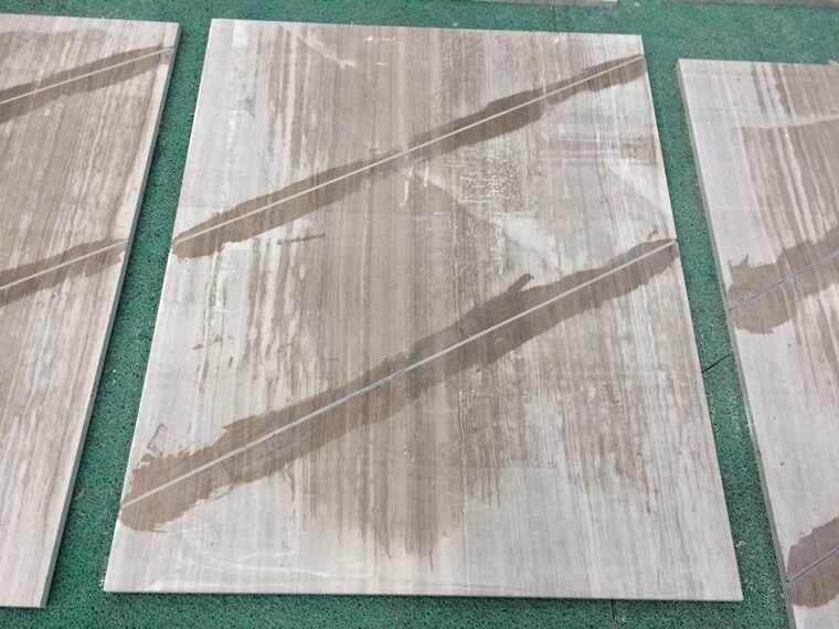 grey wooden marble with steel bar