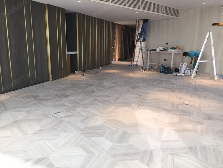wood grain marble flooring decoration