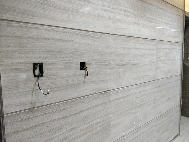 wooden marble wall project