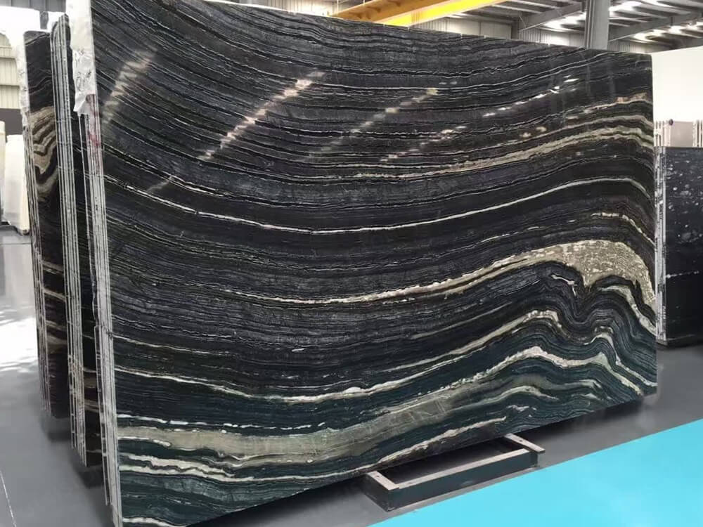 Antique Silver Brown Wave Marble