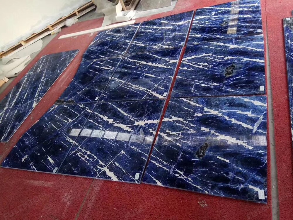 Blue Sodalite Granite Tile