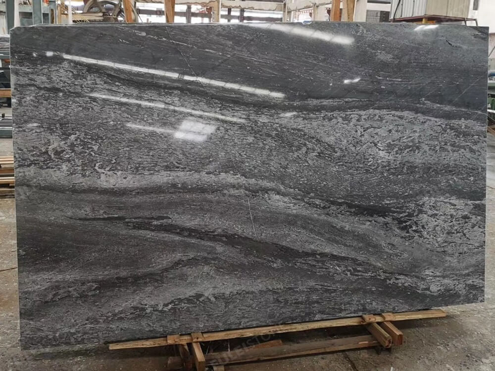 China 45 Degree Blue Grey Marble Slabs