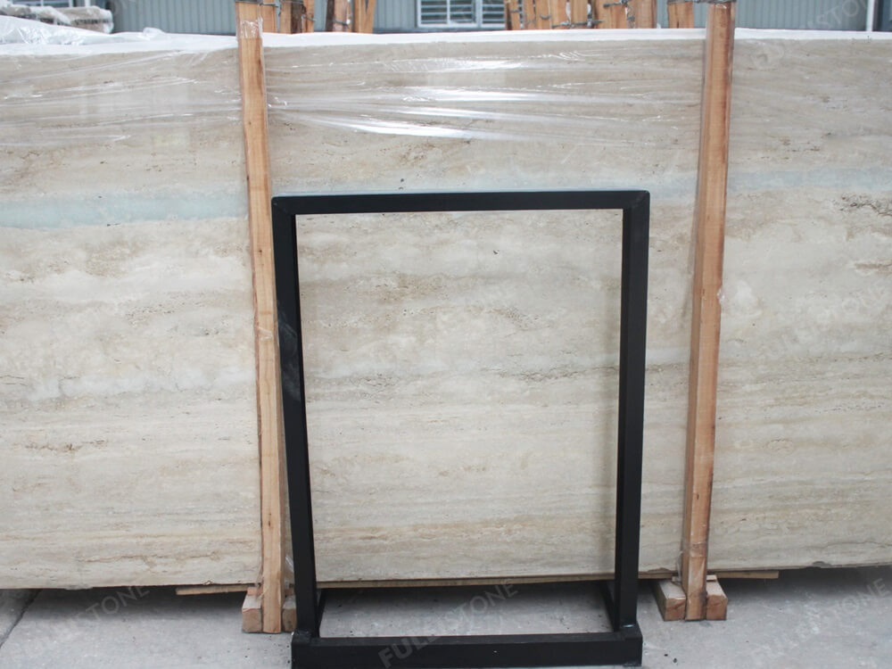 Italian Ocean Blue Travertine Marble Slab