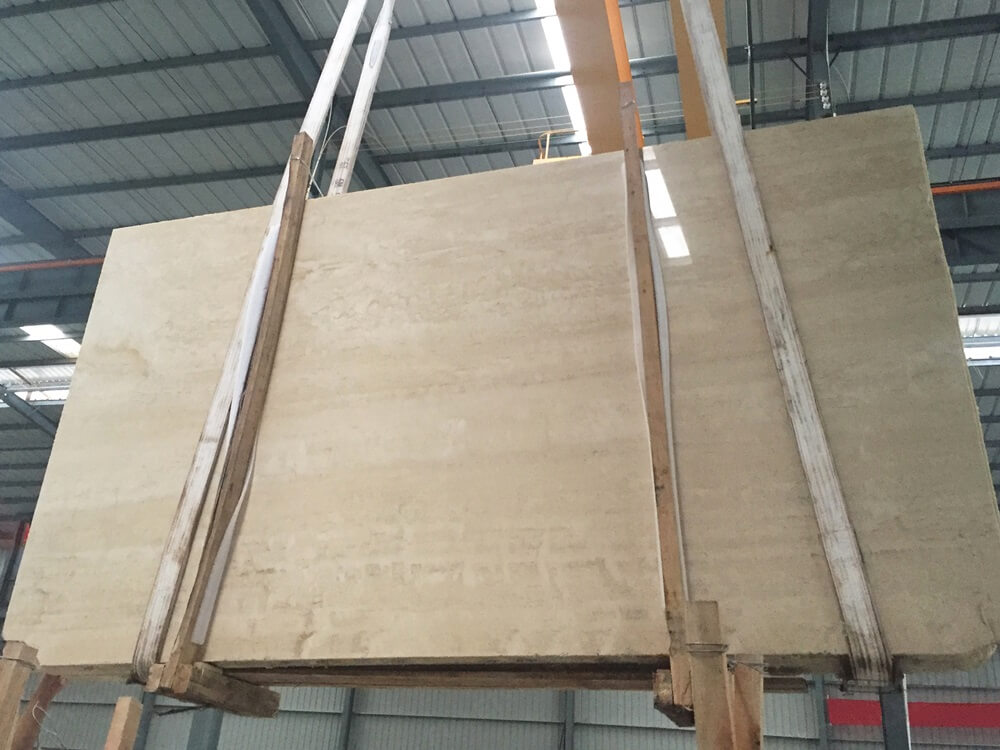 Ivory White Travertine Marble Slab