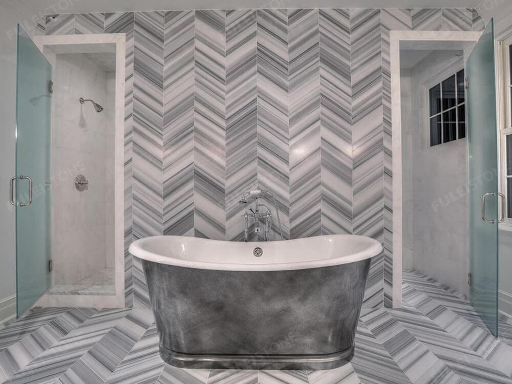 Marmara White Marble Bathroom Decoration