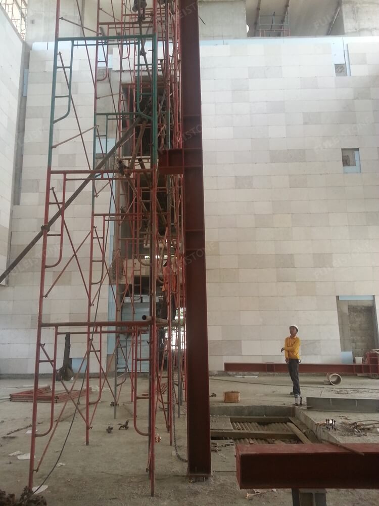 Pearl white granite project site