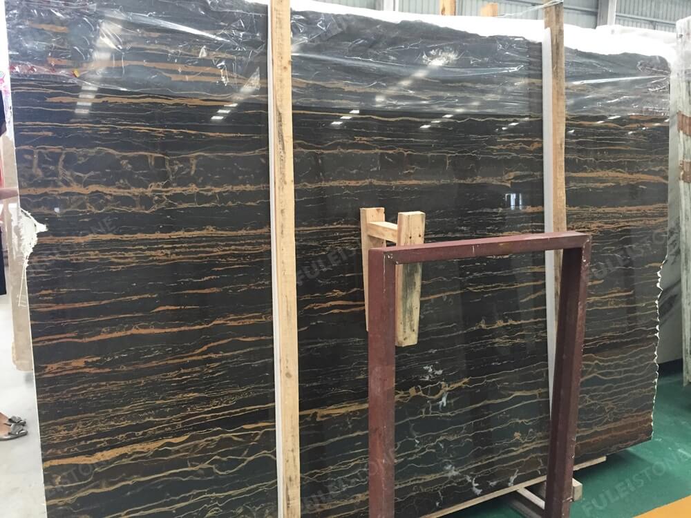 Rome Portoro Marble Slab