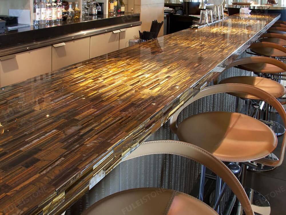 Tiger Eyes Gemstone Table