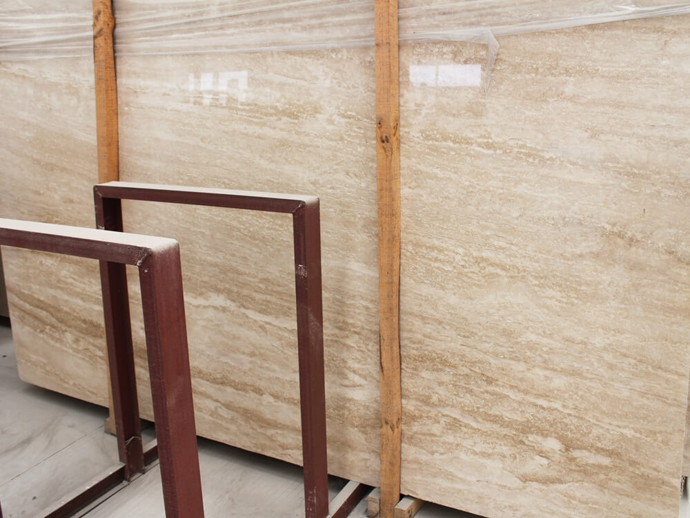 Cream Beige Travertine Marble Slab