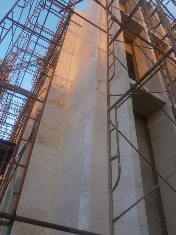 Wall Cladding of Pearl White Material