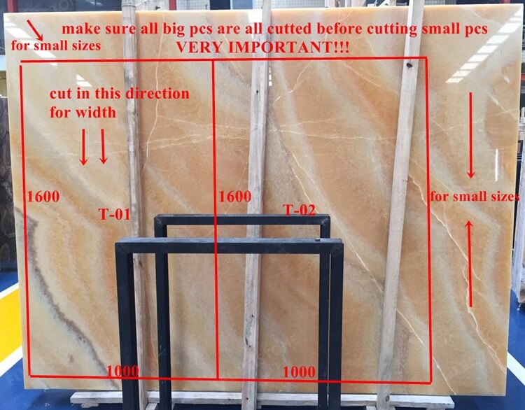 Yellow Onyx Slab Ready for cut