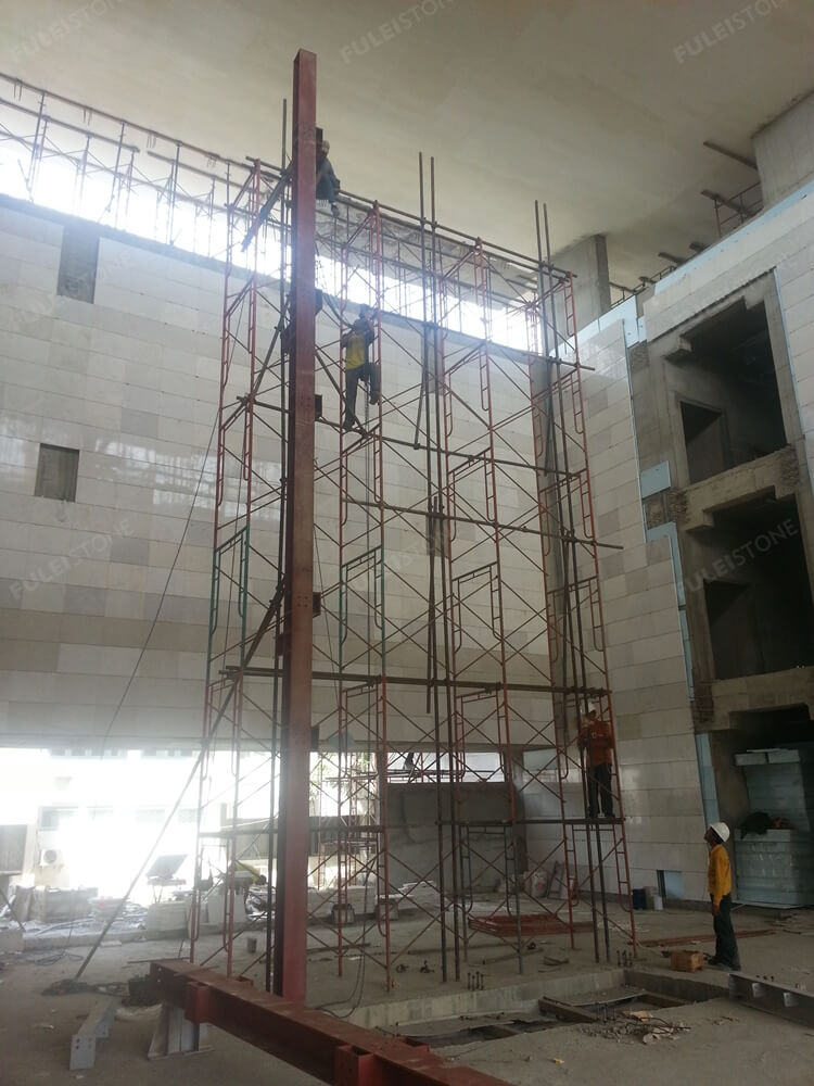 cladding wall by granite tile