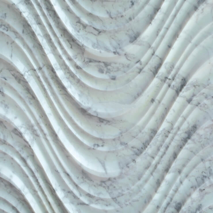 3D Carven White Marble Tile Style (2)