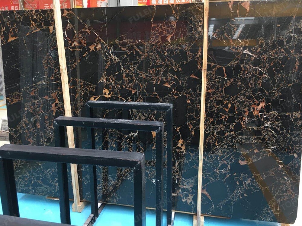 Athens Portoro Marble Slabs