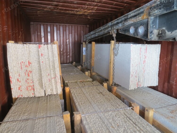 Container Loading of Stone Half Slabs