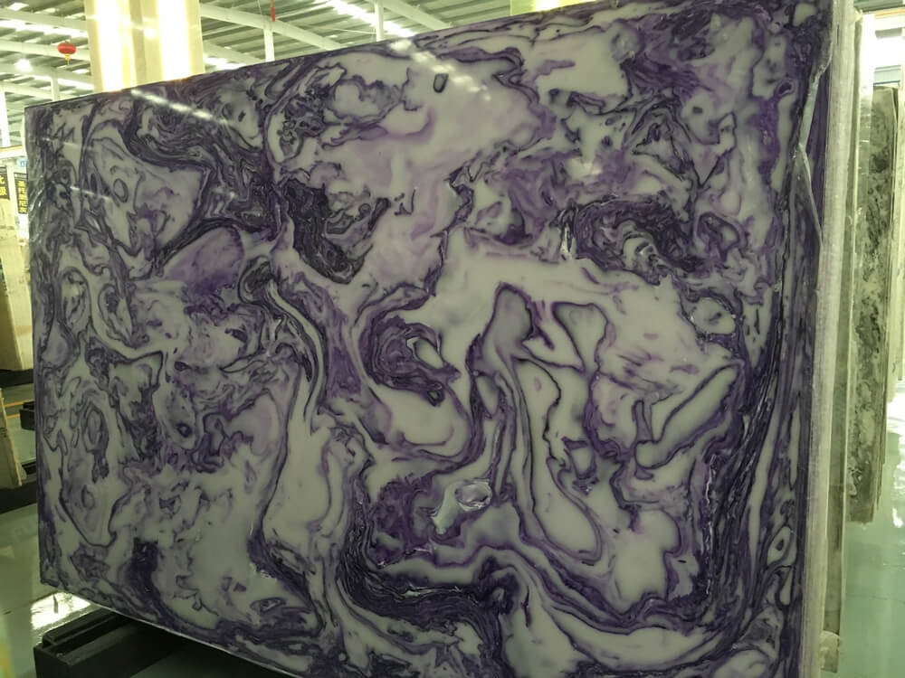Purple Artificial Onyx Slab
