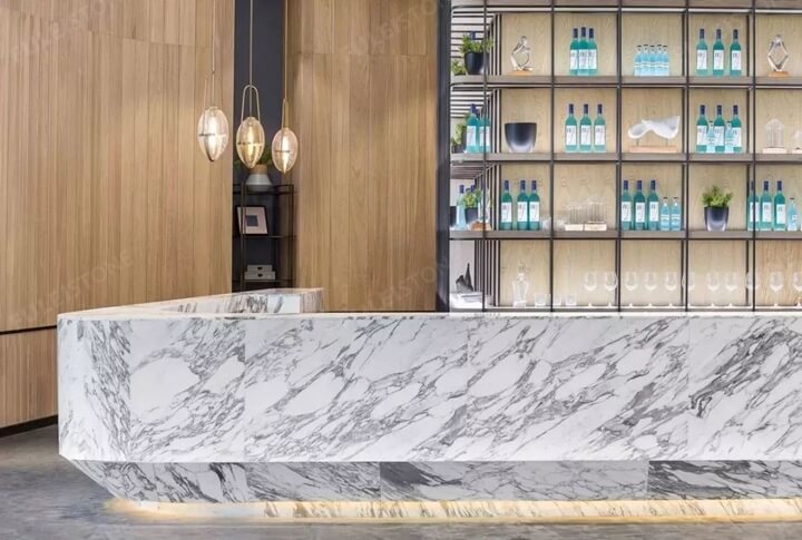 Statuario Countertop and Metal decor