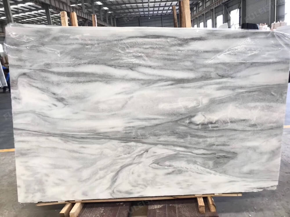 Instock Cloudy Misty Marble Slab