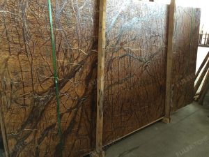 Leather Face Rainforest Brown Marble Slab