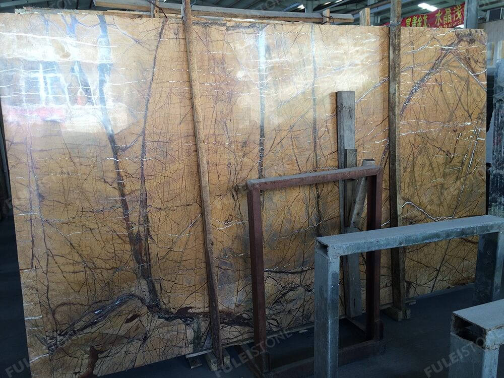 Rainforest Brown Marble Slab