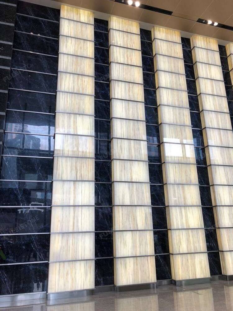 Sodalite Blue Stone Tiles in Wall