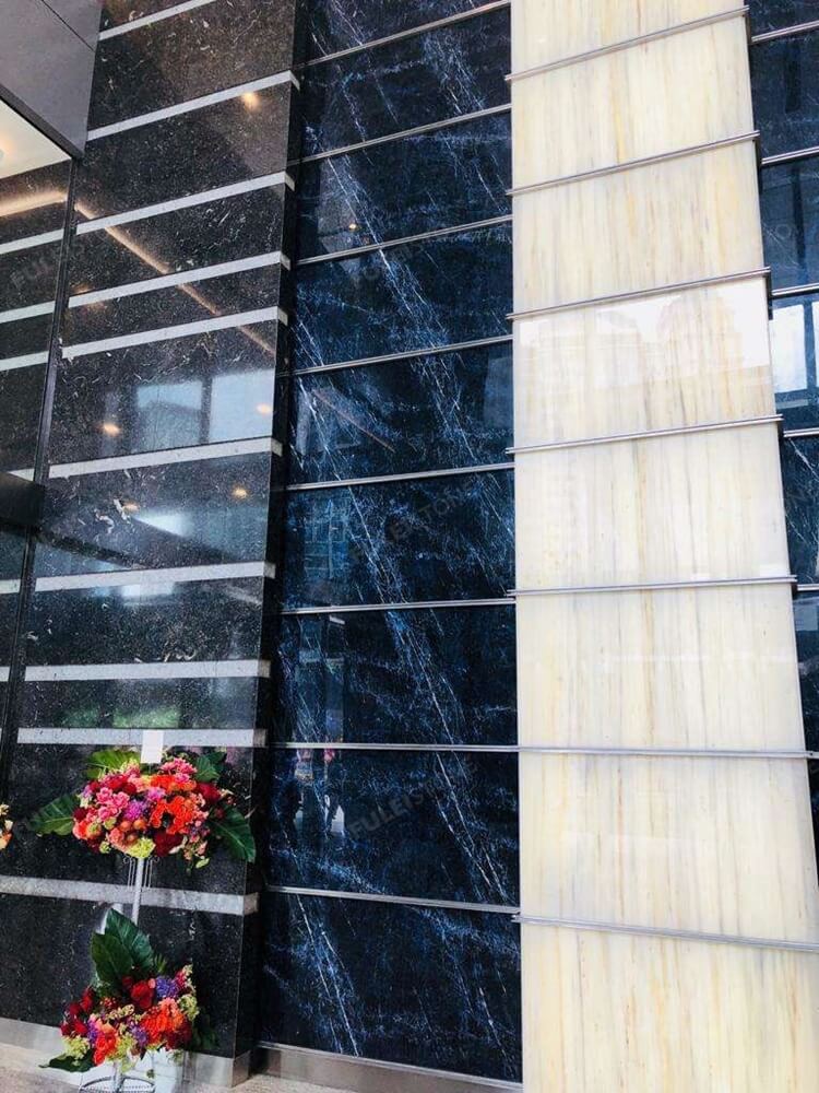 stone tiles in the wall