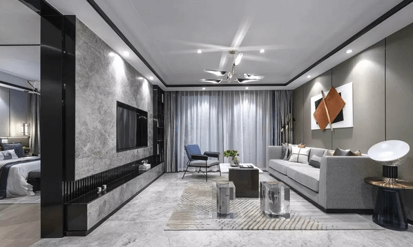 Grey Marble for TV wall