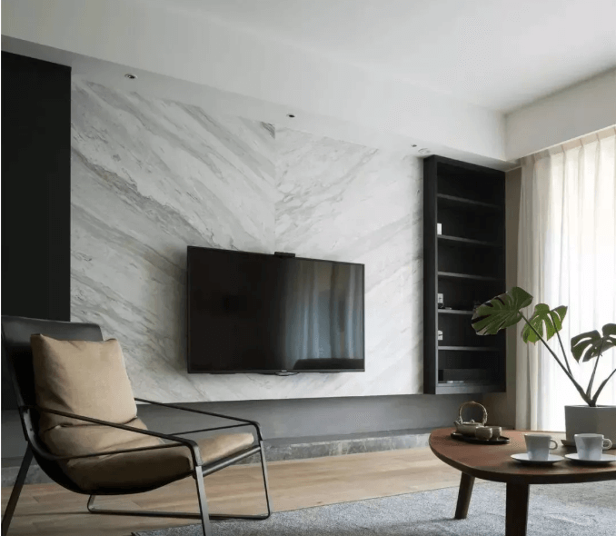 Volakas marble for TV wall