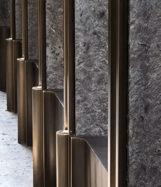 close up design of black marble tile