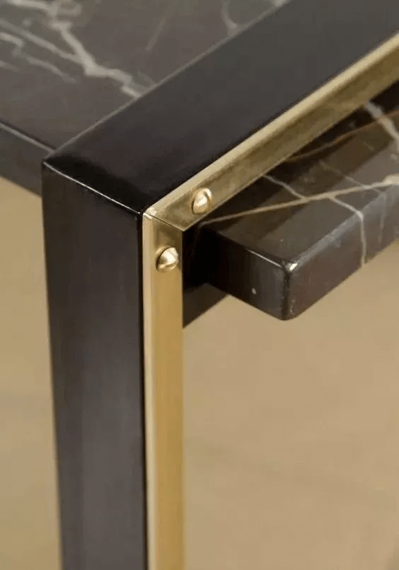 close up design of less black marble
