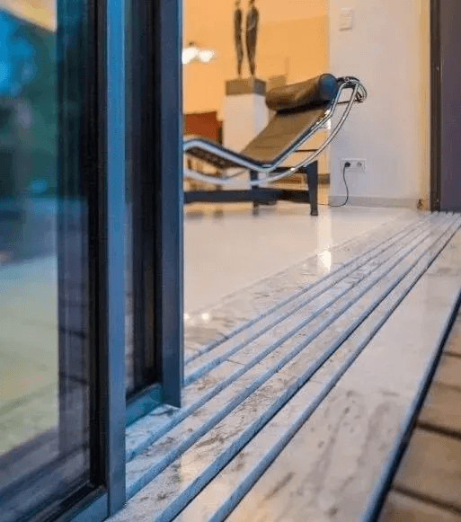 close up design of marble in door