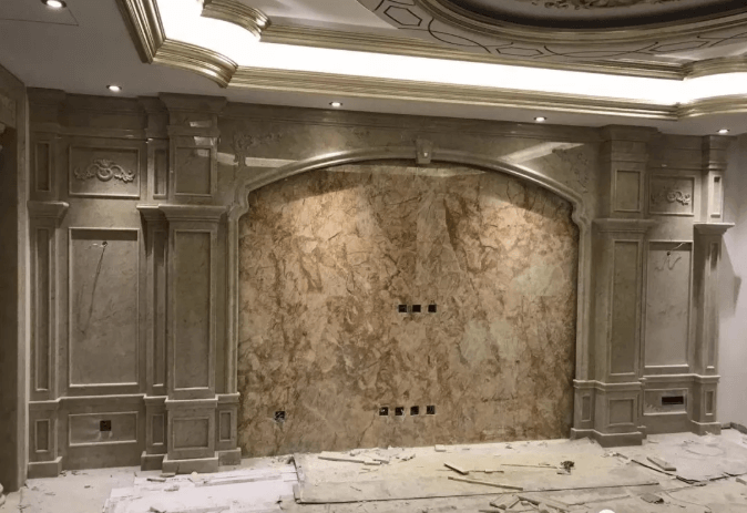 marble TV wall design style