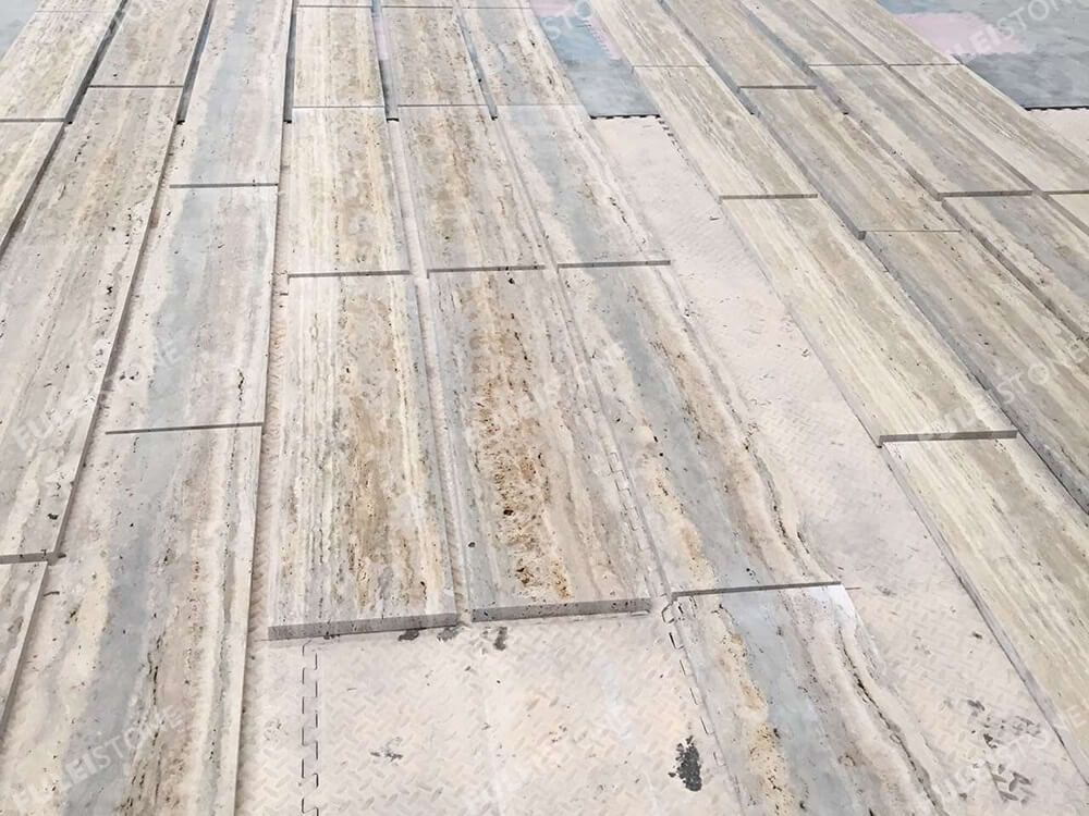 Brushed Silver Travertine Tiles