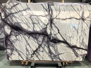 polished milas lilac marble slab