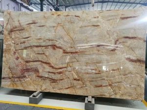Onyx Bamboo Quartzite dark color in warehouse