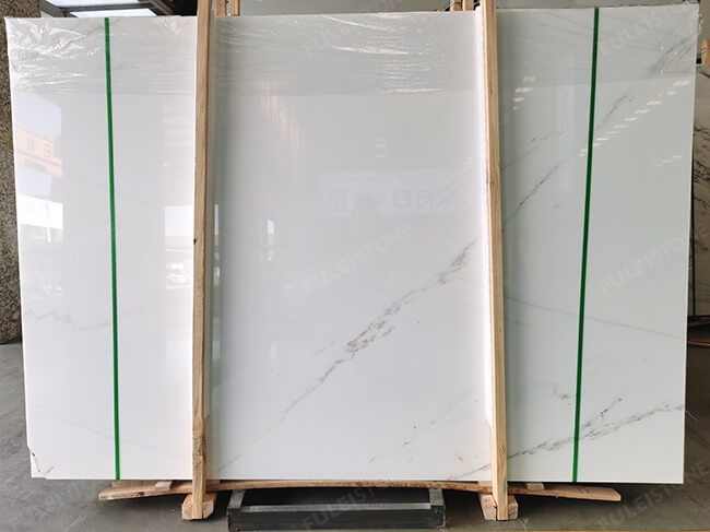 polished bianco oro marble slabs (4)