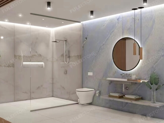 Calcite Blue Marble Bathroom