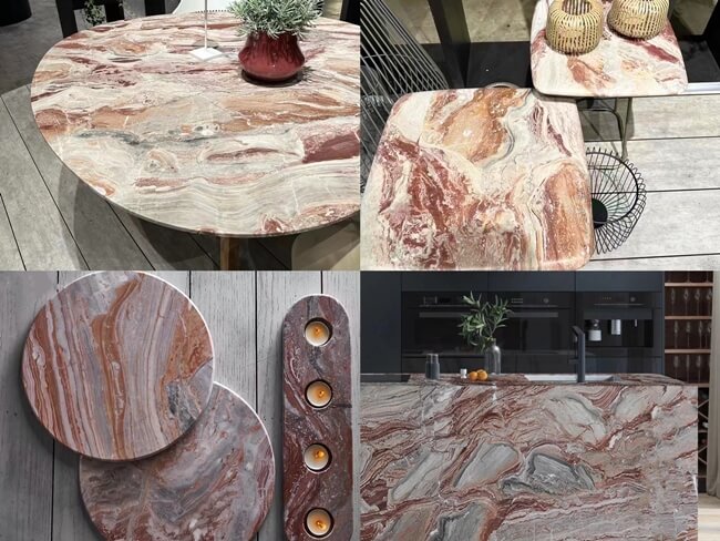 Arabescato Orobico Rosso Marble Countertops
