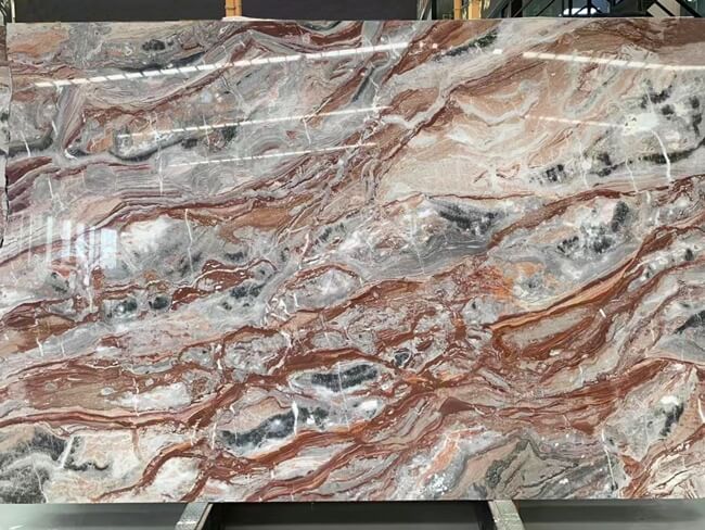 Arabescato Orobico Rosso Marble Slabs for Wholesale