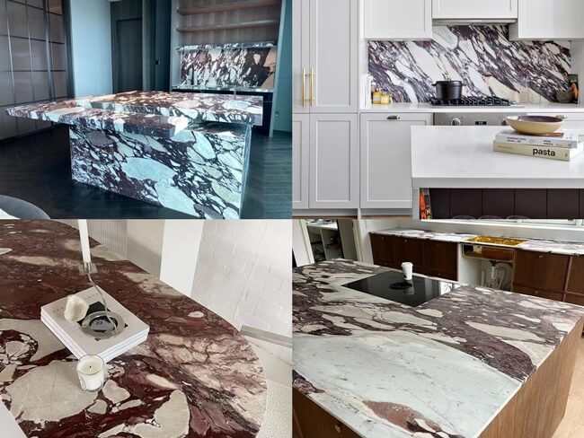 Breccia Viola Marble Countertops