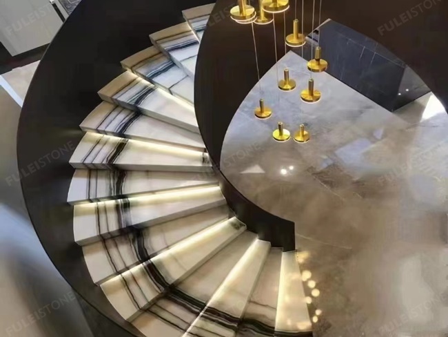 Harlequin white stairs