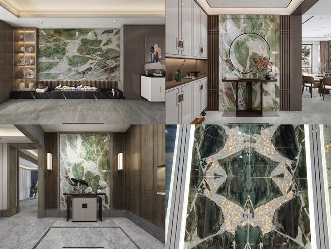 Botanic Wave Quartzite for Wall Decorations