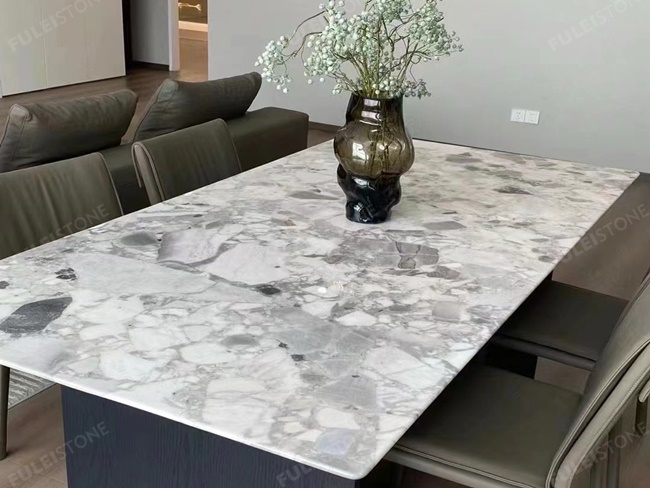 Breccia Alba Marble Table Top