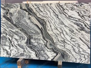 Silver Stream Marble Big Slabs with white background