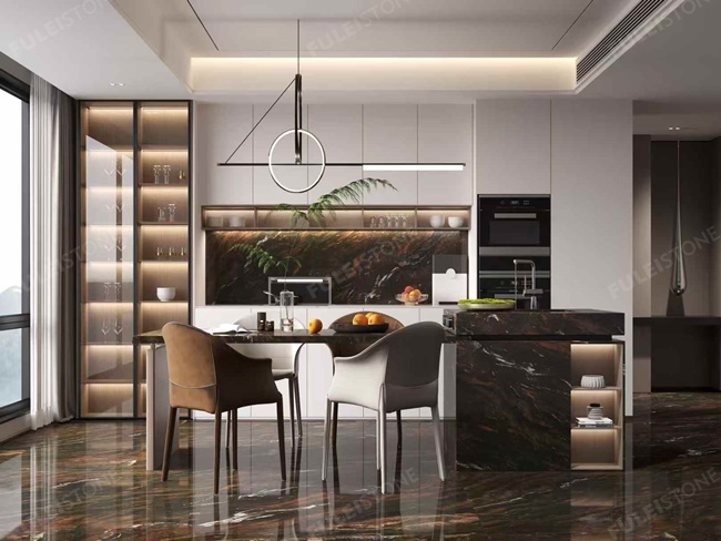Capolavoro Quartzite for kitchen countertop and flooring