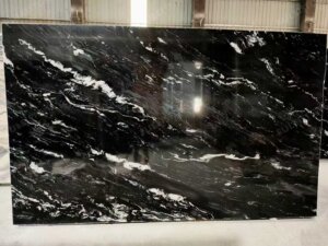 Cosmic Black Granite Polished Slab