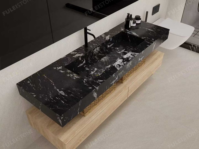 Cosmic Black Granite Vanity Top